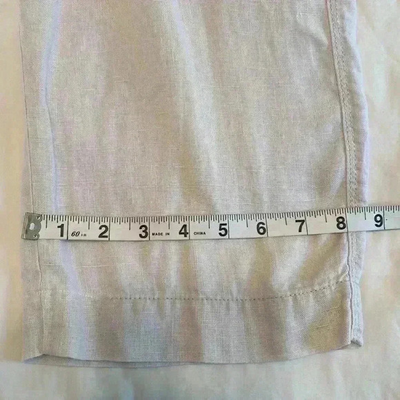 Sanctuary 100% Linen Cream Colored Cropped Pants in Size 25, US Size 2. - Picture 9 of 12